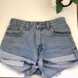 Levi High Waisted Jean Shorts